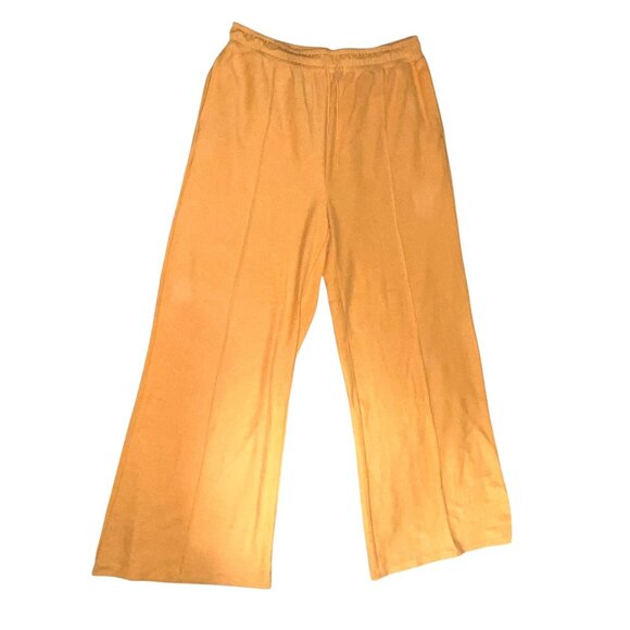 Fashion Nova Yellow Wide-Leg Drawstring Waist Casual Pants Sz 2XL Womens Elastic - Picture 8 of 14